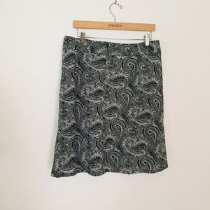 Jones New York sport paisley size 8 lined a-line skirt